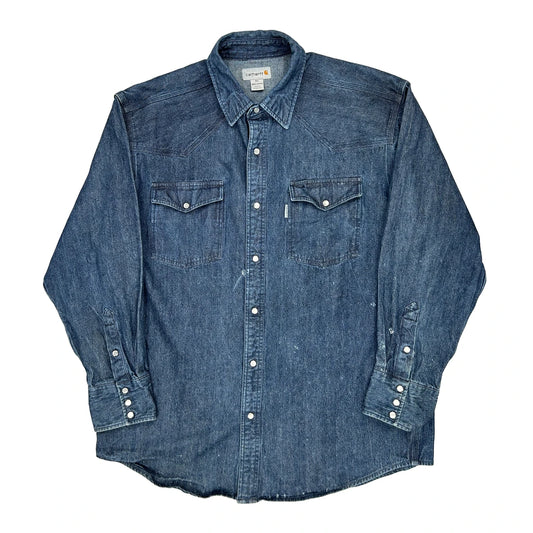 Carhartt Denim Shirt - XL Blue Cotton