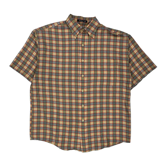 Gant Checked Short Sleeve Shirt - Medium Multicoloured Cotton Blend
