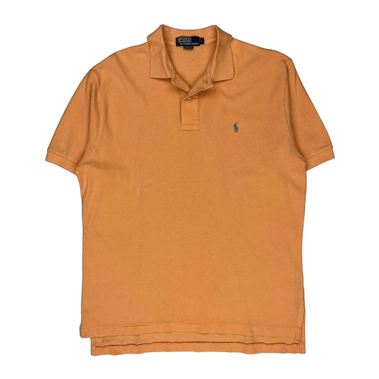 Polo By Ralph Lauren Polo Shirt - Large Orange Cotton