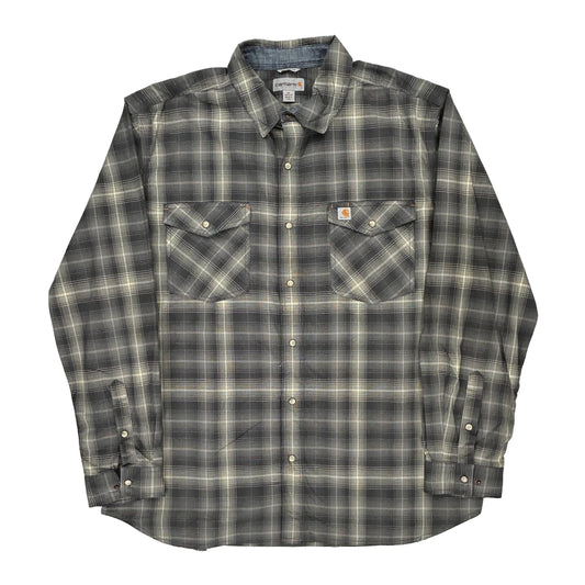 Carhartt Checked Shirt - XL Grey Cotton
