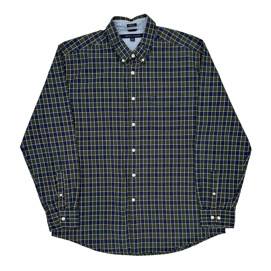 Tommy Hilfiger Checked Shirt - XL Blue Cotton