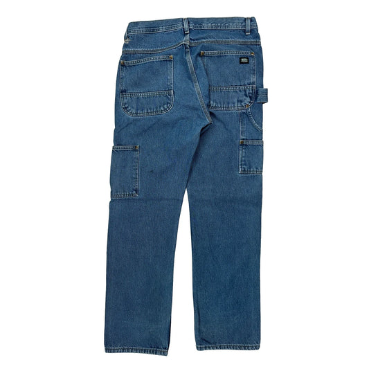 Key Double Knee Carpenter Jeans - 32W 33L Blue Cotton