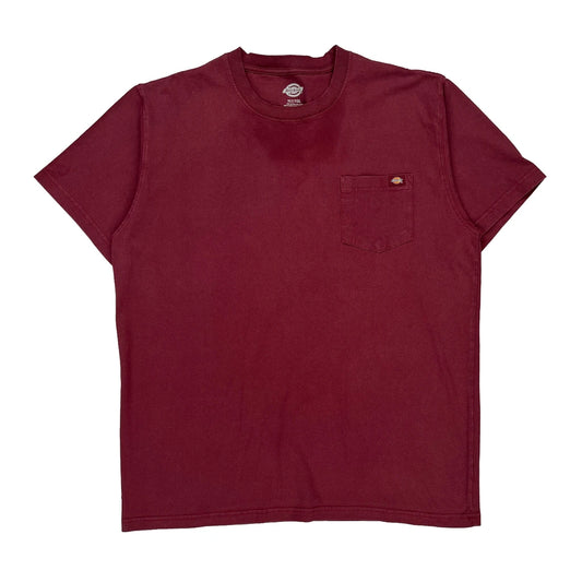 Dickies Tall T-Shirt - XL Burgundy Cotton