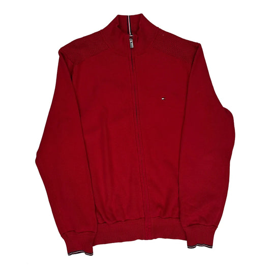 Vintage Tommy Hilfiger Zip Up - XL Red Cotton