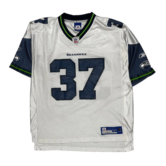 Seattle Seahawks Reebok Nfl Jersey - Large Blue Polyester