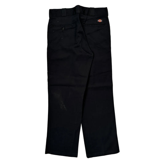 Dickies Trousers - 30W 29L Black Cotton