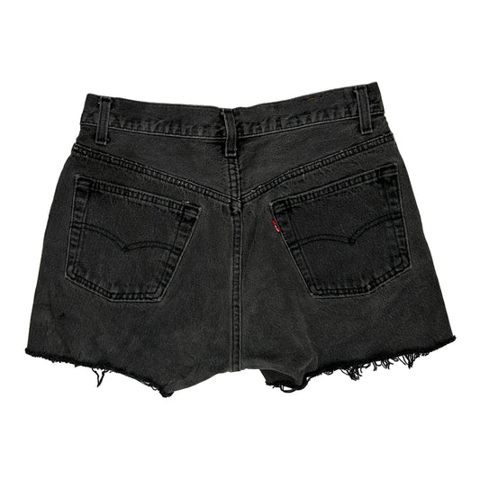 Levis Denim Shorts - 28W UK 8 Black Denim