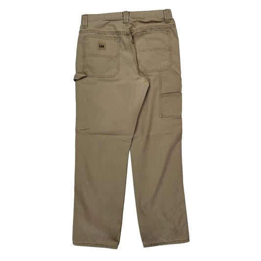 Lee Carpenter Trousers - 30W 32L Beige Cotton