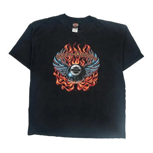 Battlefield Harley Davidson Graphic T-Shirt - 2XL Black Cotton