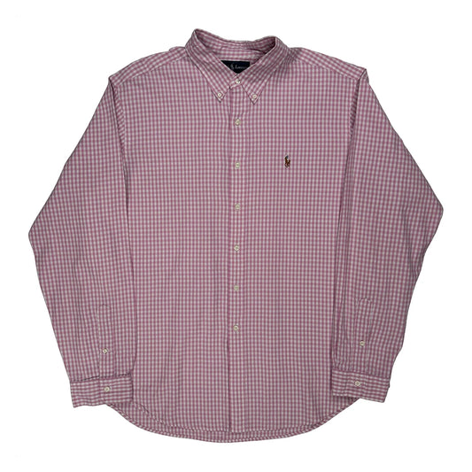 Ralph Lauren Checked Shirt - 2XL Pink Cotton