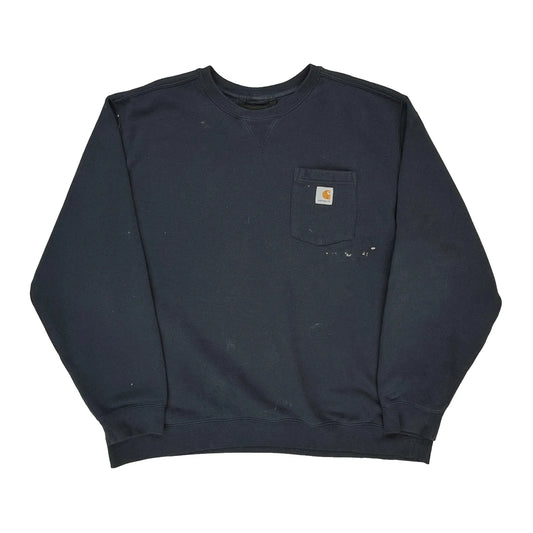 Carhartt Sweatshirt - 2XL Navy Cotton