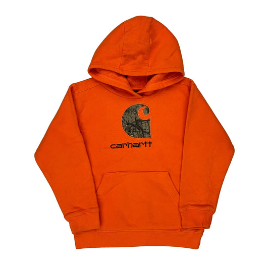 Age 7 Carhartt Hoodie - Medium Orange Cotton