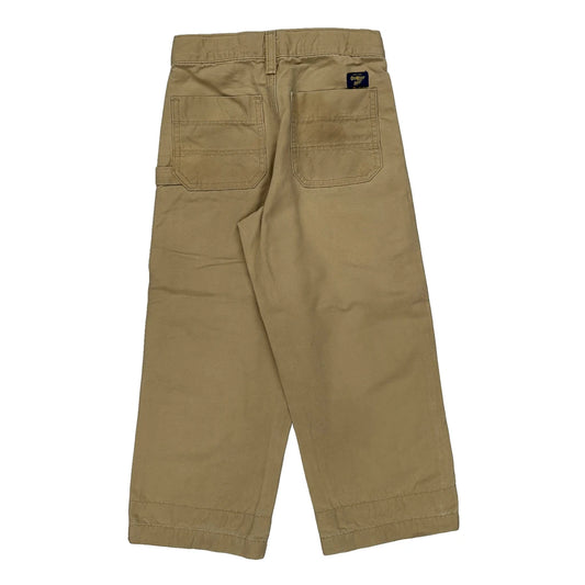 Age 6 Oshkosh Double Knee Carpenter Trousers - Small Beige Cotton