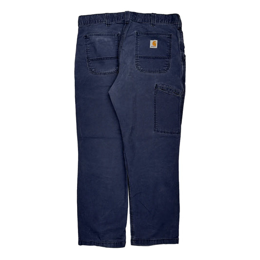 Carhartt Carpenter Trousers - 35W 29L Blue Cotton Blend