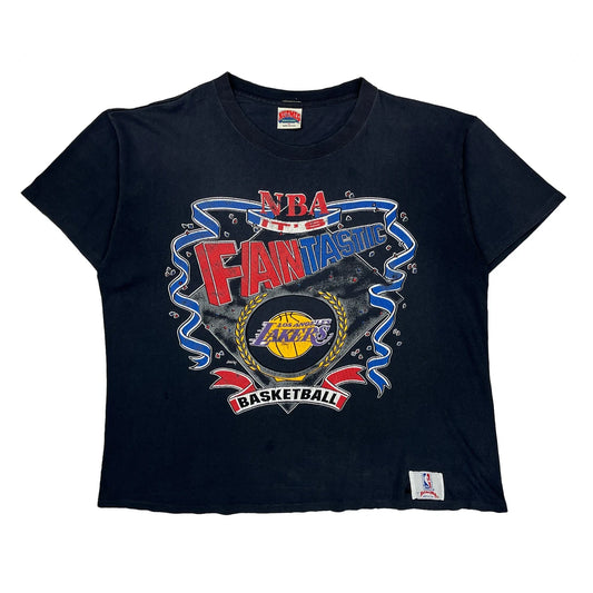 Los Angeles Lakers Nutmeg Single Stitch T-Shirt - XL Black Cotton