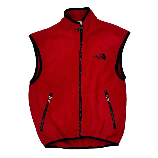 Made In USA The North Face Fleece Gilet - XS Red Polyester