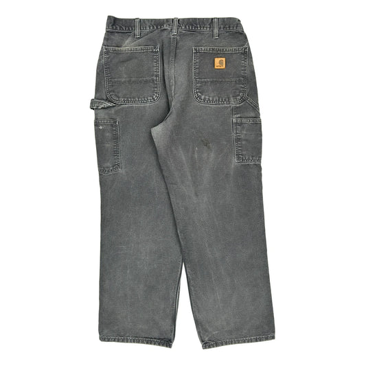 Carhartt Carpenter Trousers - 34W 30L Grey Cotton
