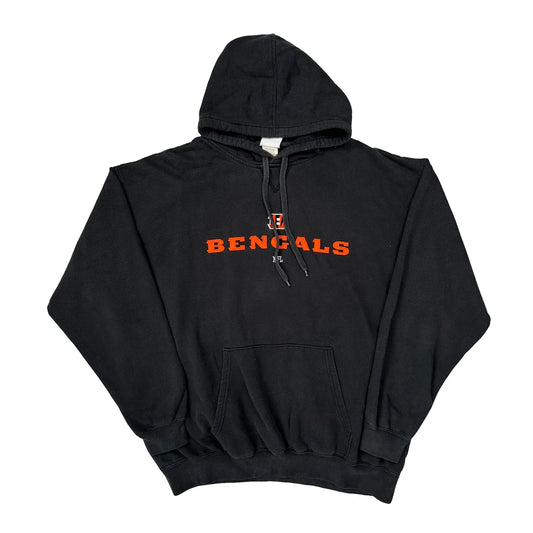 Vintage Bengals Nfl Hoodie - XL Black Cotton
