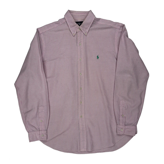Ralph Lauren Striped Shirt - Large Pink Cotton