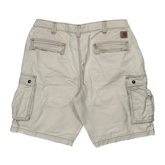 Vintage Carhartt Cargo Shorts - 38W 10L Beige Cotton