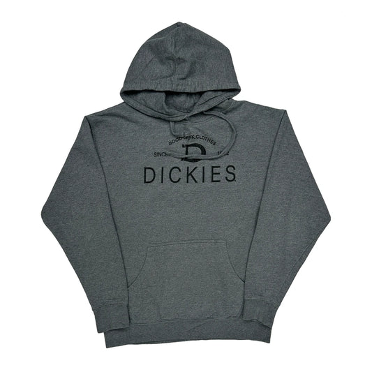 Vintage Dickies Hoodie - Large Grey Cotton Blend