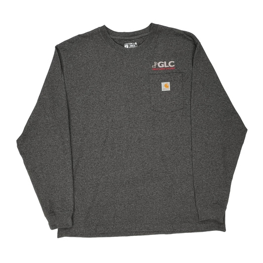 Core Values Carhartt Long Sleeve T-Shirt - XL Grey Cotton