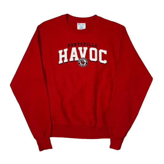 Vintage Huntsville Havoc Champion College Sweatshirt - Small Red Cotton Blend