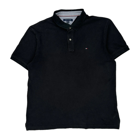 Tommy Hilfiger Polo Shirt - XL Black Cotton
