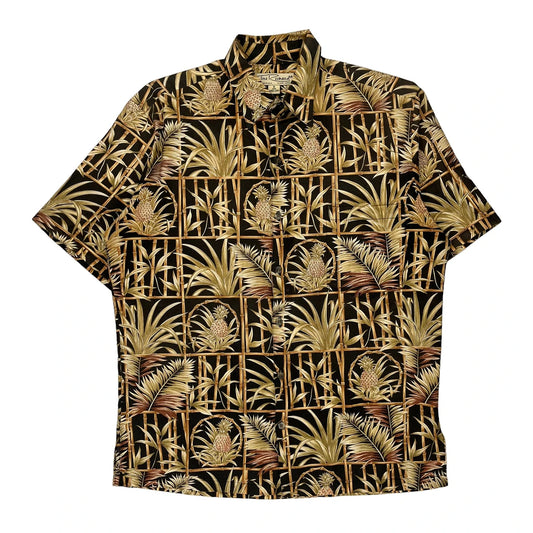 Tori Richard Floral Hawaiian Shirt - Small Black Cotton