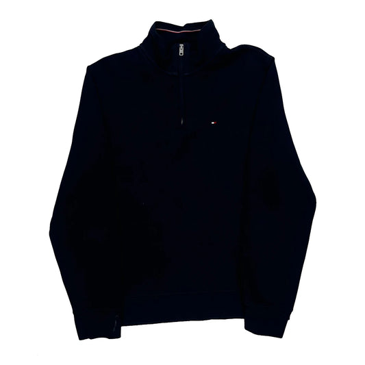 Vintage Tommy Hilfiger 1/4 Zip - Medium Navy Cotton