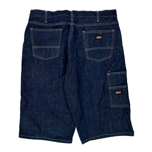 Dickies Denim Shorts - 36W 14L Dark Wash Denim