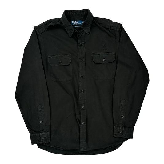 Polo By Ralph Lauren Shirt - Medium Black Cotton