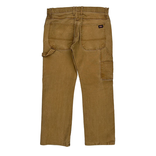 Dickies Carpenter Trousers - 32W 29L Brown Cotton