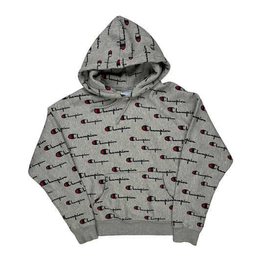Champion Hoodie - Large Grey Cotton
