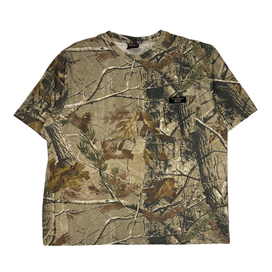 Vintage Realtree Camo T-Shirt - 2XL Green Cotton Blend