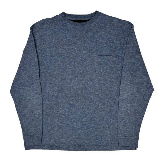 Pendleton Long Sleeve T-Shirt - Large Blue Cotton