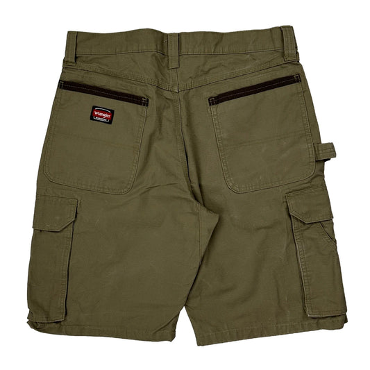 Wrangler Carpenter Shorts - 32W 9L Green Cotton