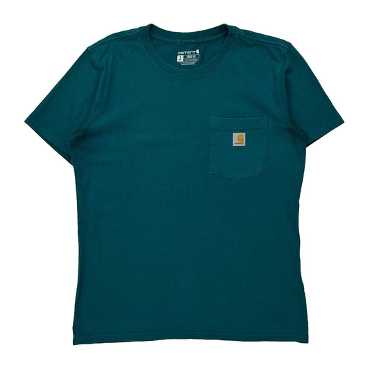 Carhartt T-Shirt - Small Green Cotton