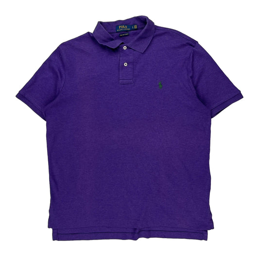 Polo By Ralph Lauren Polo Shirt - Large Purple Cotton