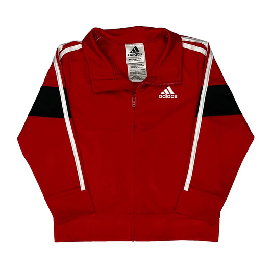 Vintage Age 24 Months Adidas Striped Track Jacket - 2XS Red Polyester