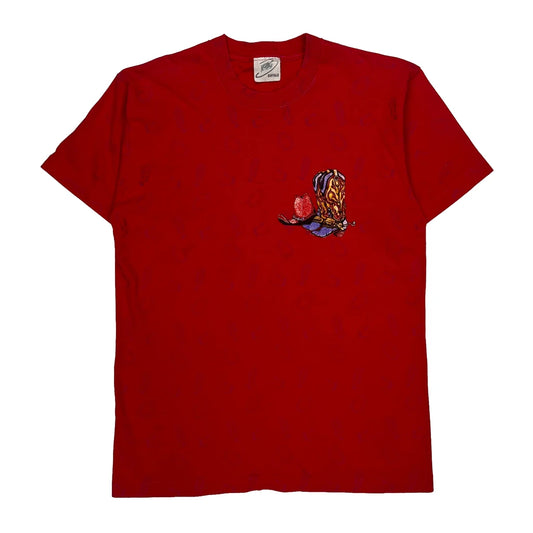 Fruit Of The Loom Graphic T-Shirt - Large Red Cotton