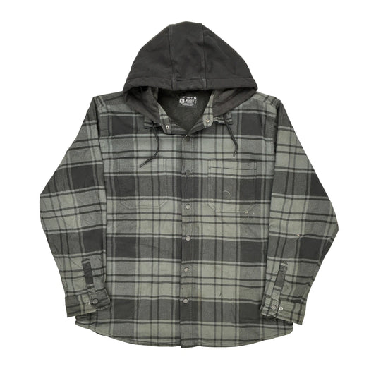 Carhartt Checked Jacket - XL Grey Cotton