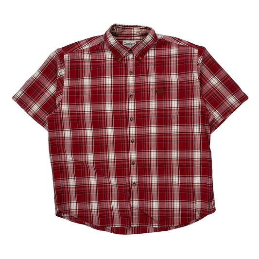 Vintage Carhartt Checked Short Sleeve Shirt - XL Red Cotton