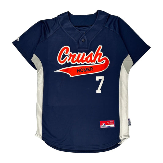 Made In USa Crush Homer Majestic Jersey - Medium Navy Polyester