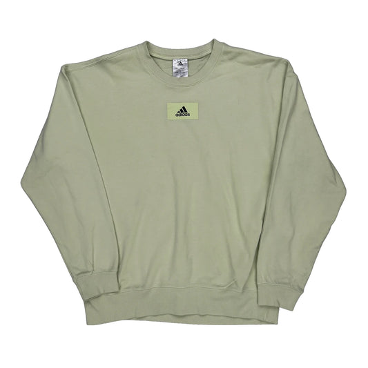 End Plastic Waste Adidas Sweatshirt - Medium Green Cotton