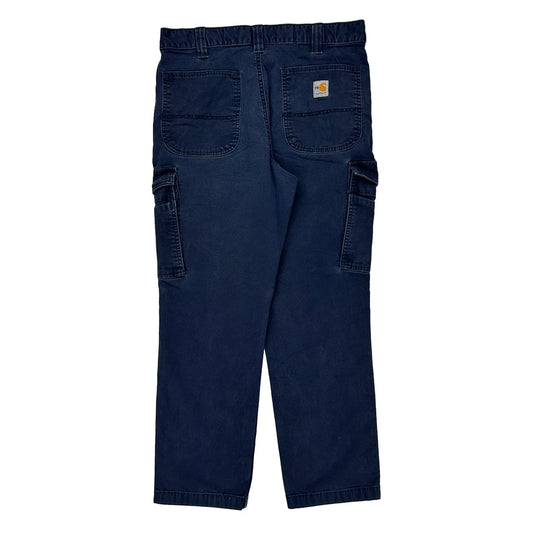 Carhartt Cargo Trousers - 32W 28L Blue Cotton