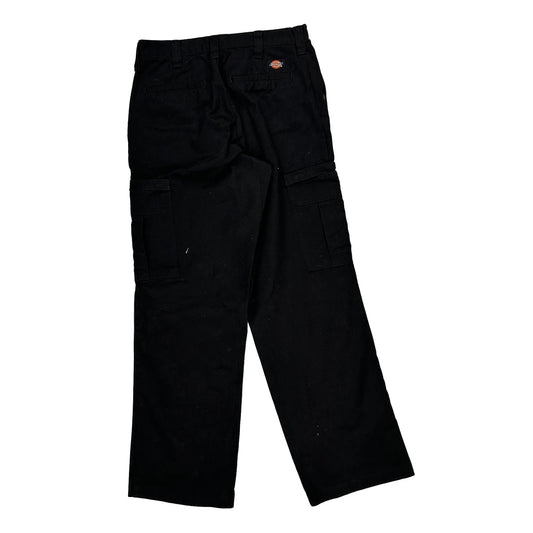 Dickies Cargo Trousers - 29W 32L Black Cotton