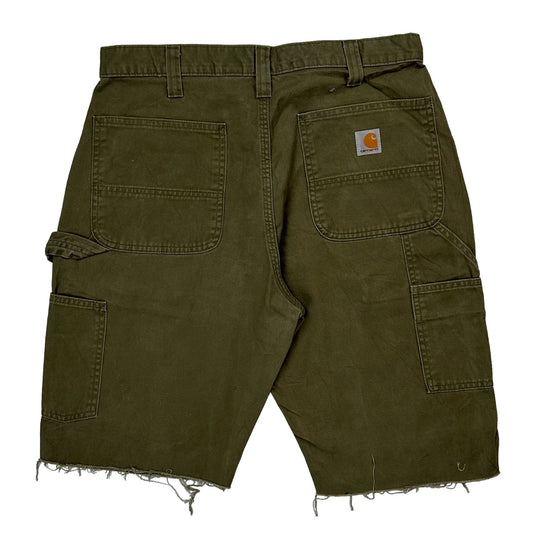 Carhartt Carpenter Shorts - 34W 12L Green Cotton
