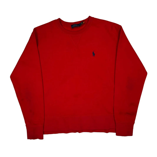 Polo By Ralph Lauren Sweatshirt - Small Red Cotton