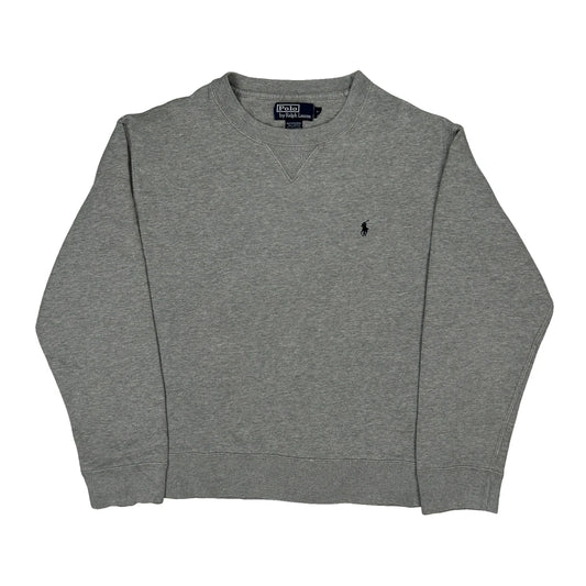 Polo By Ralph Lauren Sweatshirt - Small Grey Cotton Blend